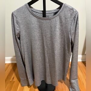 Athleta Heather Gray Long Sleeve Tee